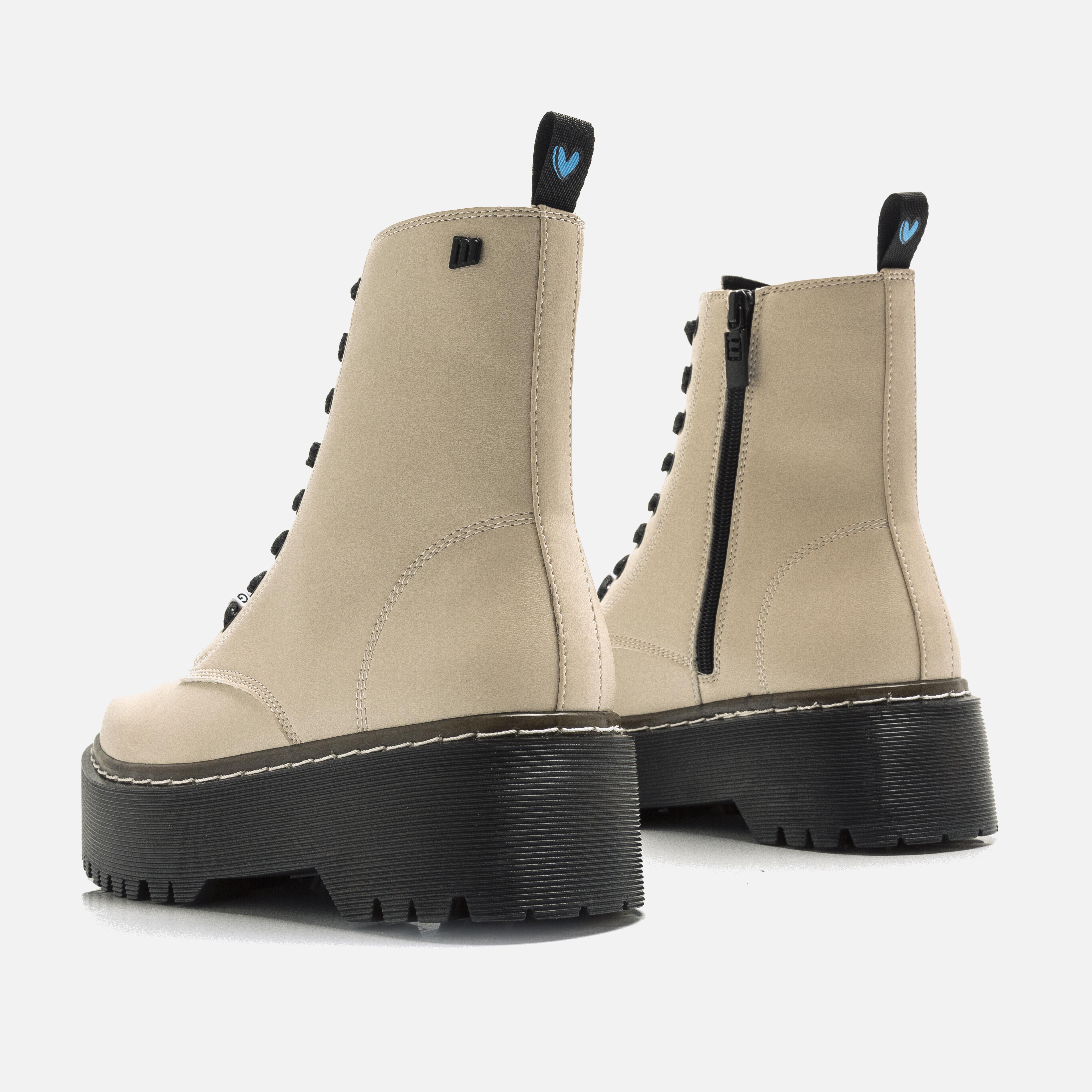 Buy STORM beige 52898 FLAT ANKLE BOOTS Mtng for WOMAN